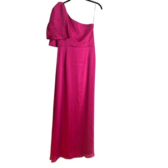 Sachin & Babi Chelsea One-Shoulder Gown – Dragonfruit – Size 8 NEW! - Picture 6 of 12